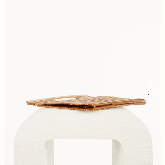 Cult Gaia Top Handle Bamboo Bag NWT Natural - Picture 4 of 8